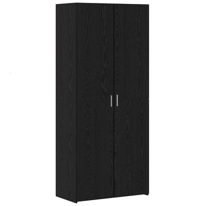 Badschrank Schwarze Eiche 80 x 41 x 225 cm Holzwerkstoff