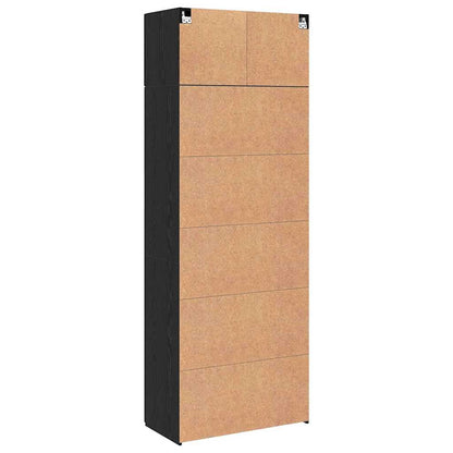 Badschrank Schwarze Eiche 80 x 41 x 225 cm Holzwerkstoff