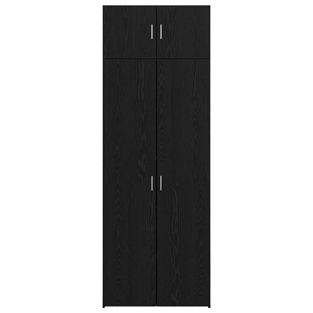 Badschrank Schwarze Eiche 80 x 41 x 225 cm Holzwerkstoff