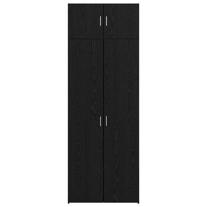 Badschrank Schwarze Eiche 80 x 41 x 225 cm Holzwerkstoff