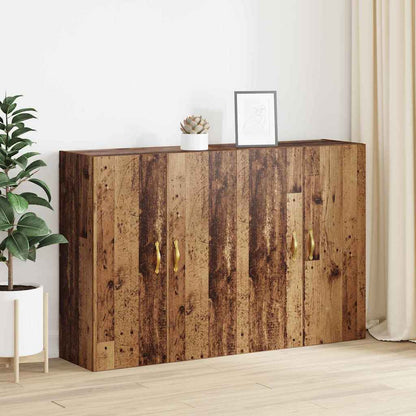 Wandmontierte Schränke 2 pcs Altholz 69.5 x 34 x 90 cm