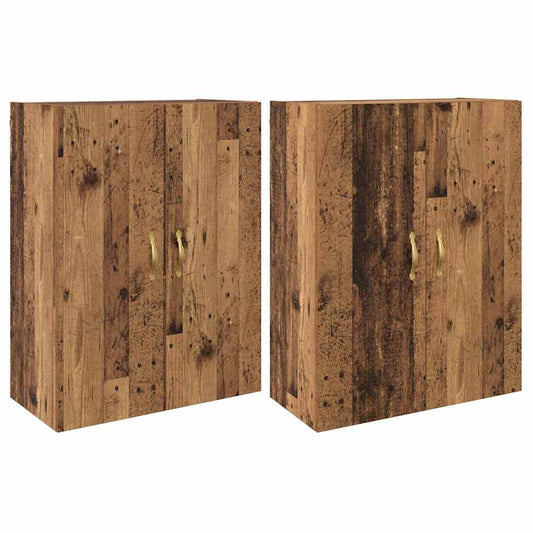 Wandmontierte Schränke 2 pcs Altholz 69.5 x 34 x 90 cm