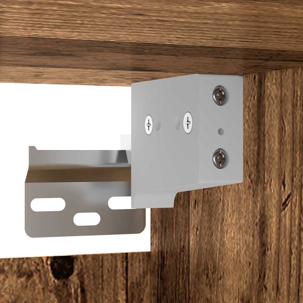 Hochboard Wandmontiert Altholz 69.5 x 34 x 90 cm Holzwerkstoff