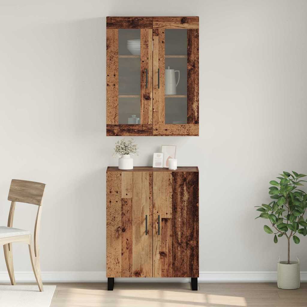 Hochboard Wandmontiert Altholz 69.5 x 34 x 90 cm Holzwerkstoff
