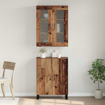 Hochboard Wandmontiert Altholz 69.5 x 34 x 90 cm Holzwerkstoff