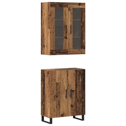 Hochboard Wandmontiert Altholz 69.5 x 34 x 90 cm Holzwerkstoff