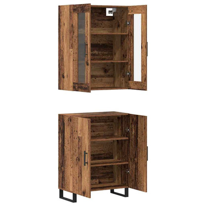 Hochboard Wandmontiert Altholz 69.5 x 34 x 90 cm Holzwerkstoff