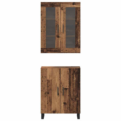 Hochboard Wandmontiert Altholz 69.5 x 34 x 90 cm Holzwerkstoff