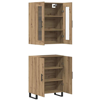 Hochboard Artisan-Eiche 69.5 x 34 x 90 cm Holzwerkstoff