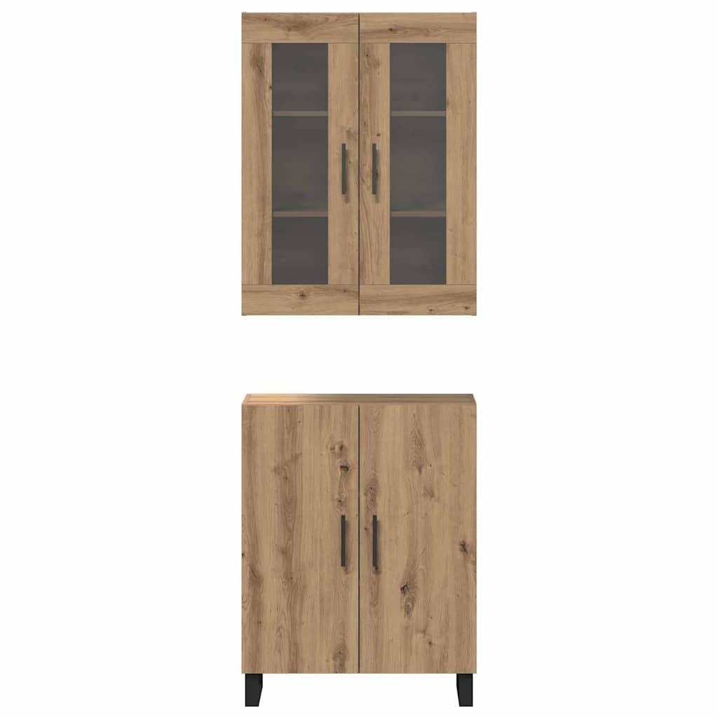 Hochboard Eiche handwerklich 69.5 x 34 x 90 cm Holzwerkstoff