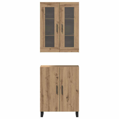 Hochboard Eiche handwerklich 69.5 x 34 x 90 cm Holzwerkstoff