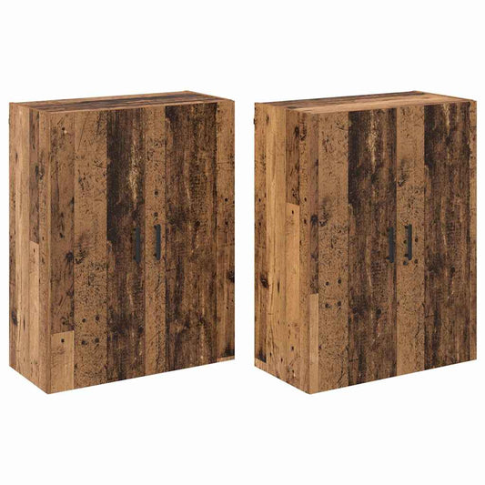 Wandmontierte Schränke 2 pcs Altholz 69.5 x 34 x 90 cm