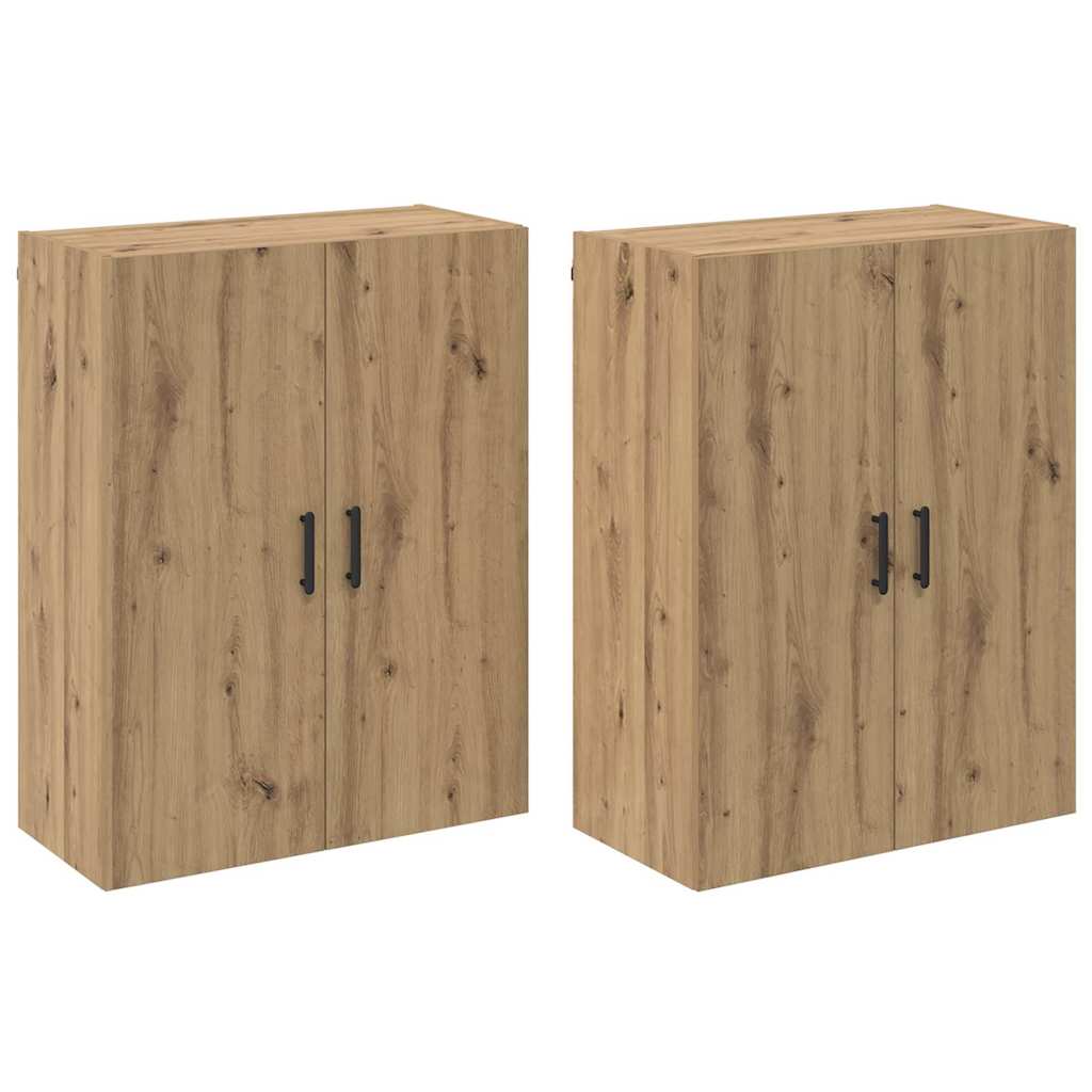 Wandmontierte Schränke Wandmontiert 2 pcs Eiche handwerklich