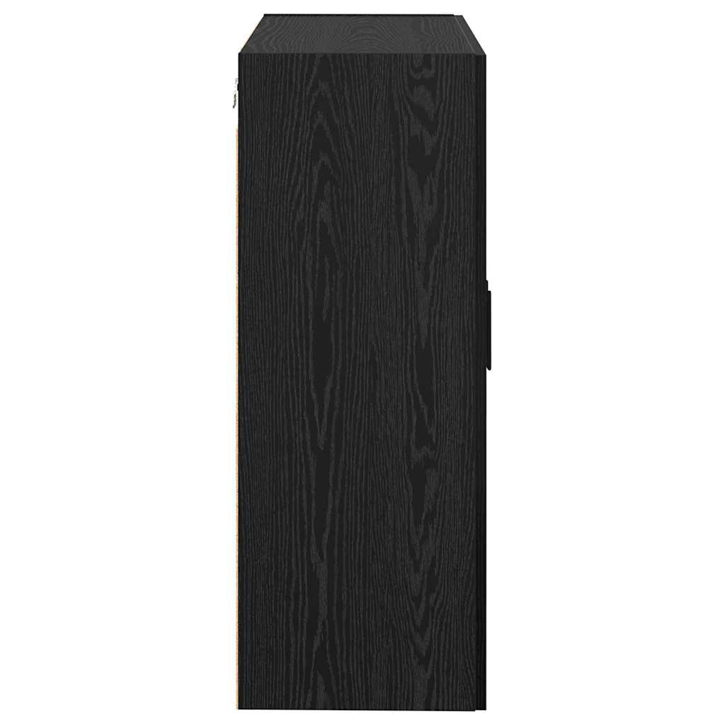 Wandmontierte Schränke 2 pcs Schwarze Eiche 69.5 x 34 x 90 cm