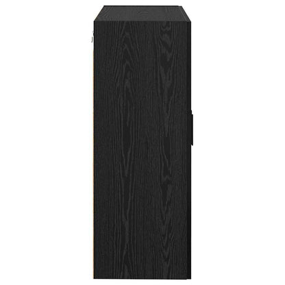Wandmontierte Schränke 2 pcs Schwarze Eiche 69.5 x 34 x 90 cm