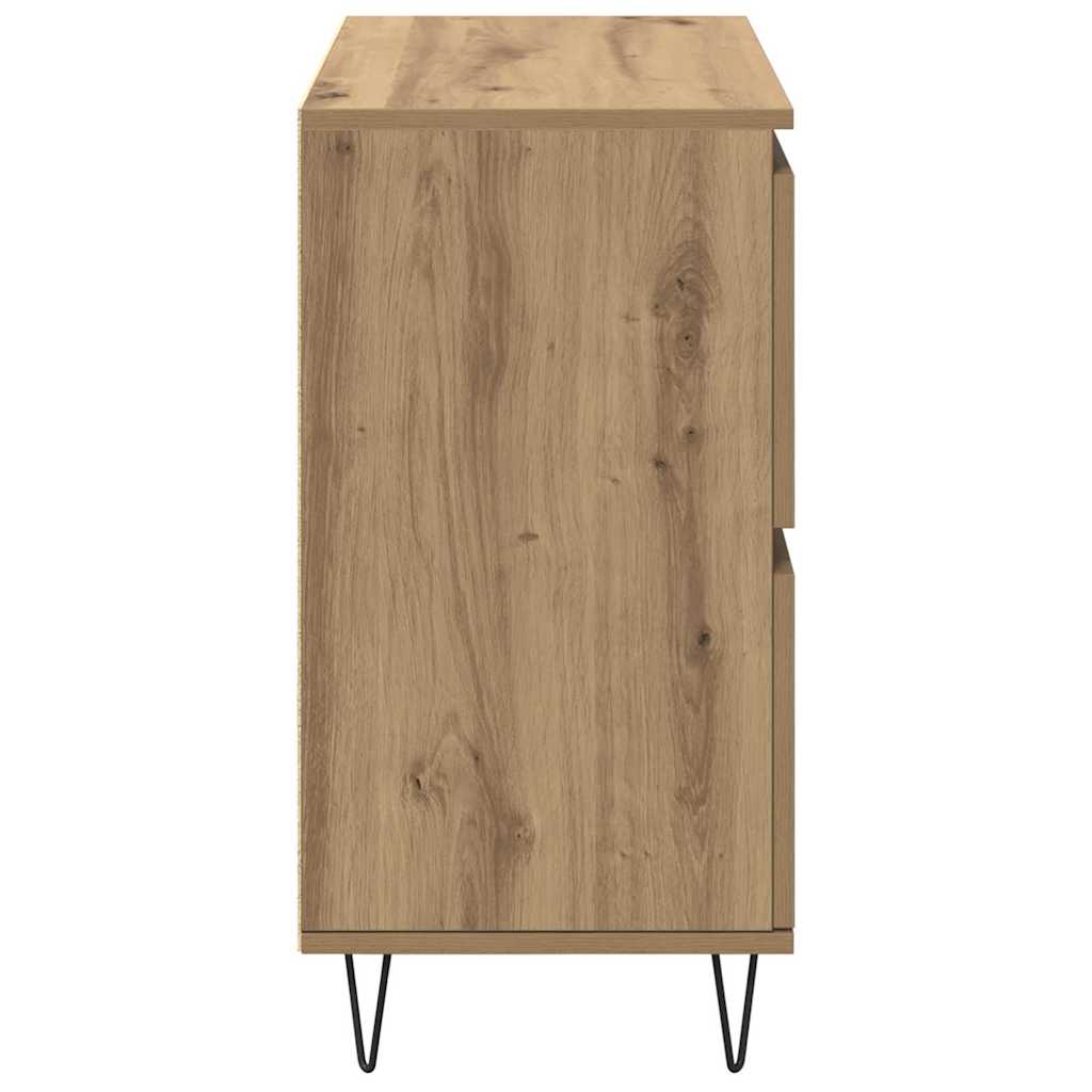 Sideboards 2 pcs Eiche handwerklich 120 x 35 x 70 cm