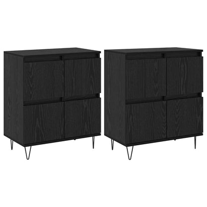 Sideboards 2 pcs Schwarze Eiche 120 x 35 x 70 cm Holzwerkstoff