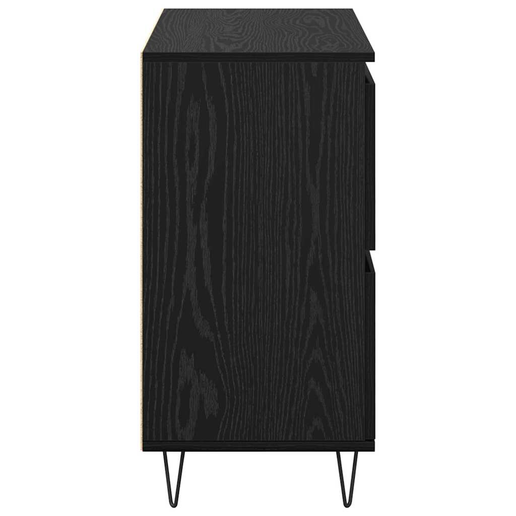 Sideboards 2 pcs Schwarze Eiche 120 x 35 x 70 cm Holzwerkstoff