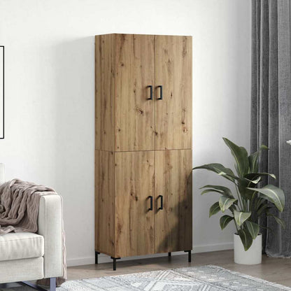 Hochboard Eiche handwerklich 69,5 x 34 x 180 cm Holzwerkstoff