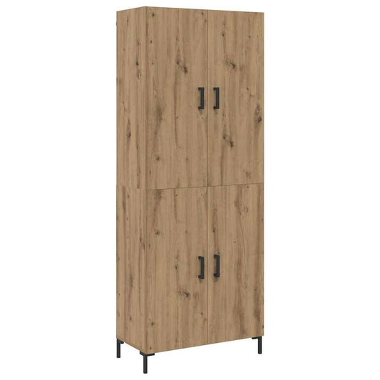 Hochboard Eiche handwerklich 69,5 x 34 x 180 cm Holzwerkstoff