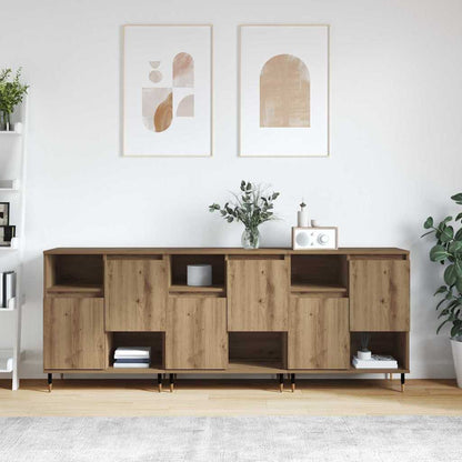 Sideboards 3 pcs Eiche handwerklich 180 x 35 x 70 cm