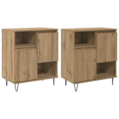 Sideboards 2 pcs Eiche handwerklich 120 x 35 x 70 cm