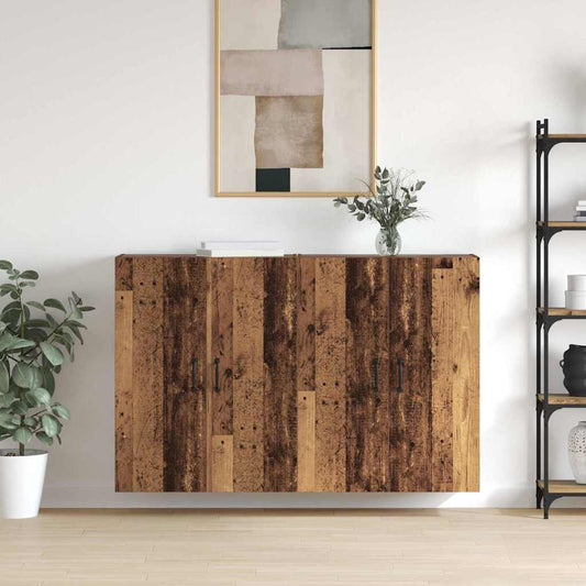 Wandmontierte Schränke 2 pcs Altholz 69.5 x 34 x 90 cm