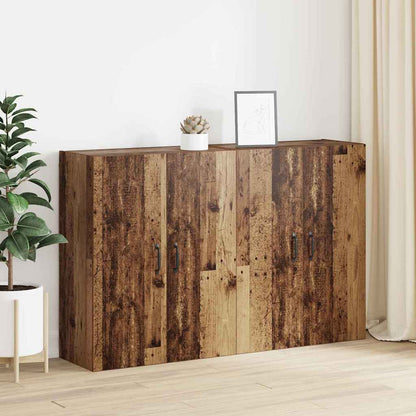 Wandmontierte Schränke 2 pcs Altholz 69.5 x 34 x 90 cm