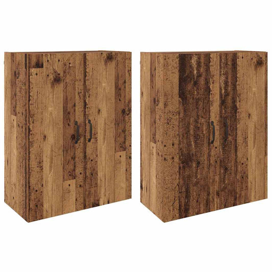 Wandmontierte Schränke 2 pcs Altholz 69.5 x 34 x 90 cm