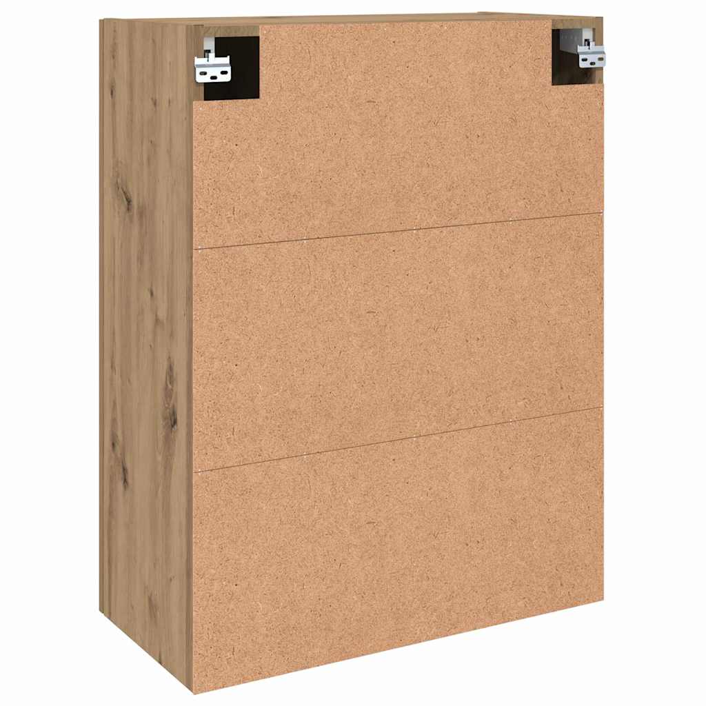 Wandmontierte Schränke 2 pcs Eiche handwerklich