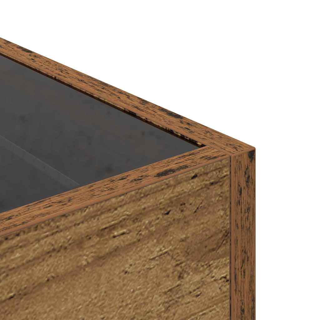 Badschrank Altholz 40 x 40 x 30 cm Engineered Wood, Glas