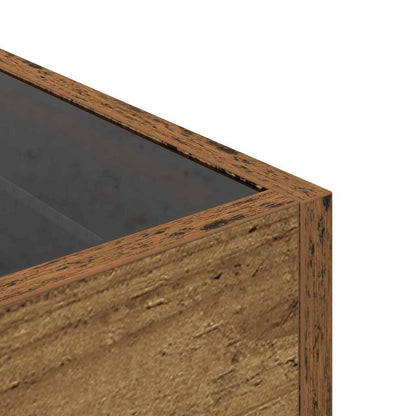 Badschrank Altholz 40 x 40 x 30 cm Engineered Wood, Glas
