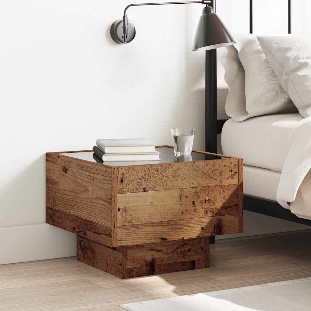 Badschrank Altholz 40 x 40 x 30 cm Engineered Wood, Glas