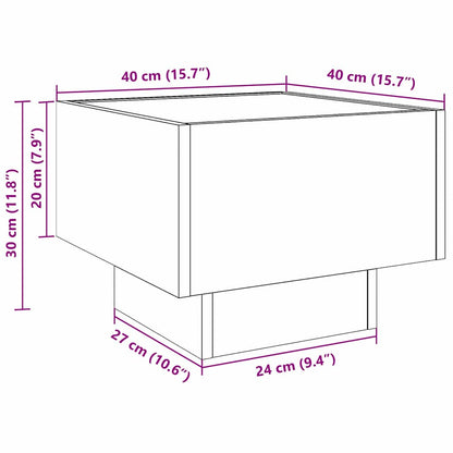 Badschrank Altholz 40 x 40 x 30 cm Engineered Wood, Glas