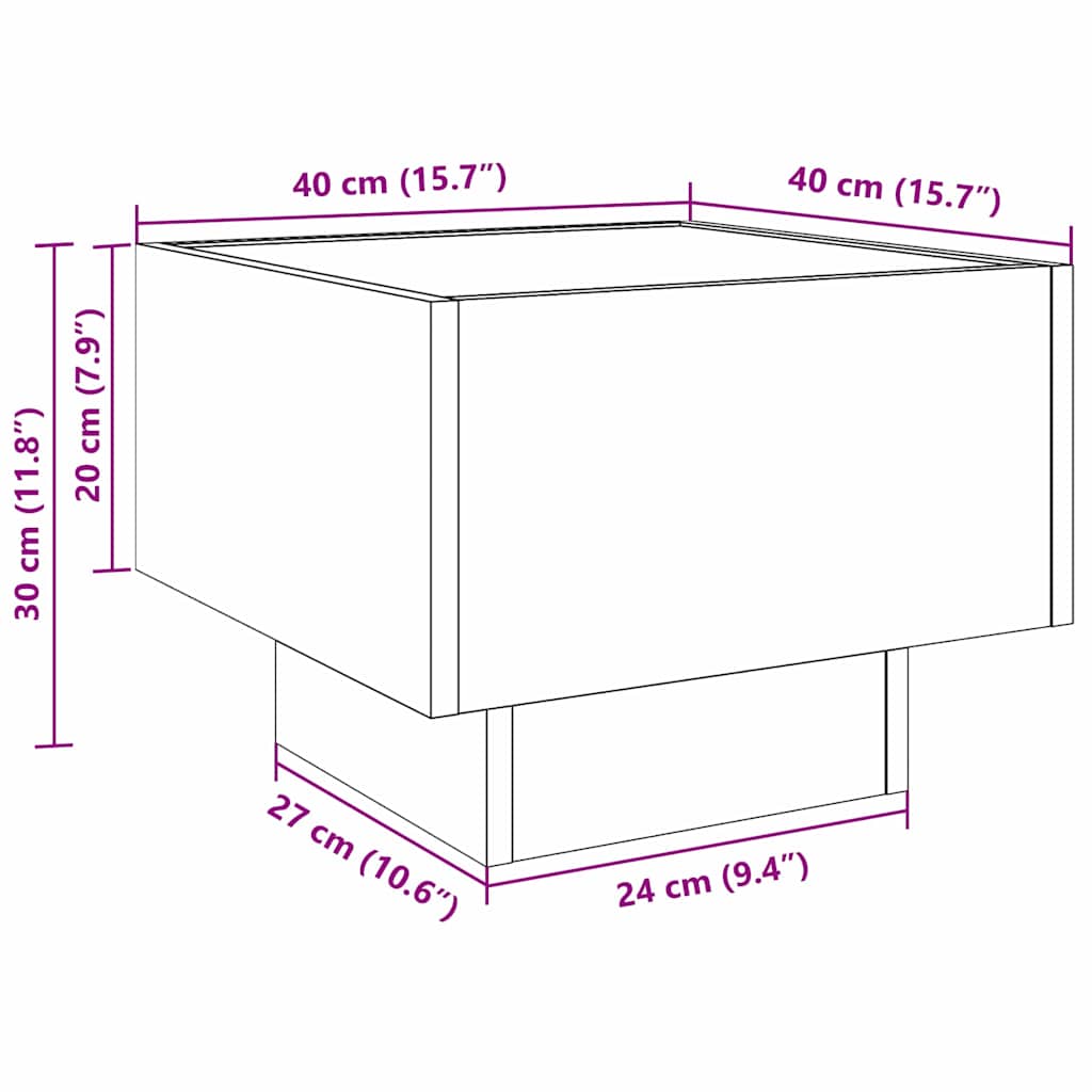 Badschrank Schwarze Eiche 40 x 40 x 30 cm Engineered Wood, Glas