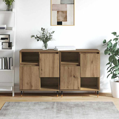 Sideboards 2 pcs Eiche handwerklich 120 x 35 x 70 cm