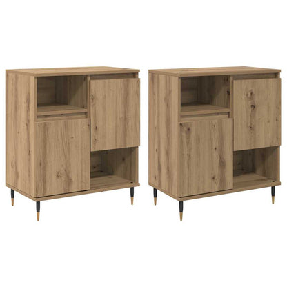 Sideboards 2 pcs Eiche handwerklich 120 x 35 x 70 cm