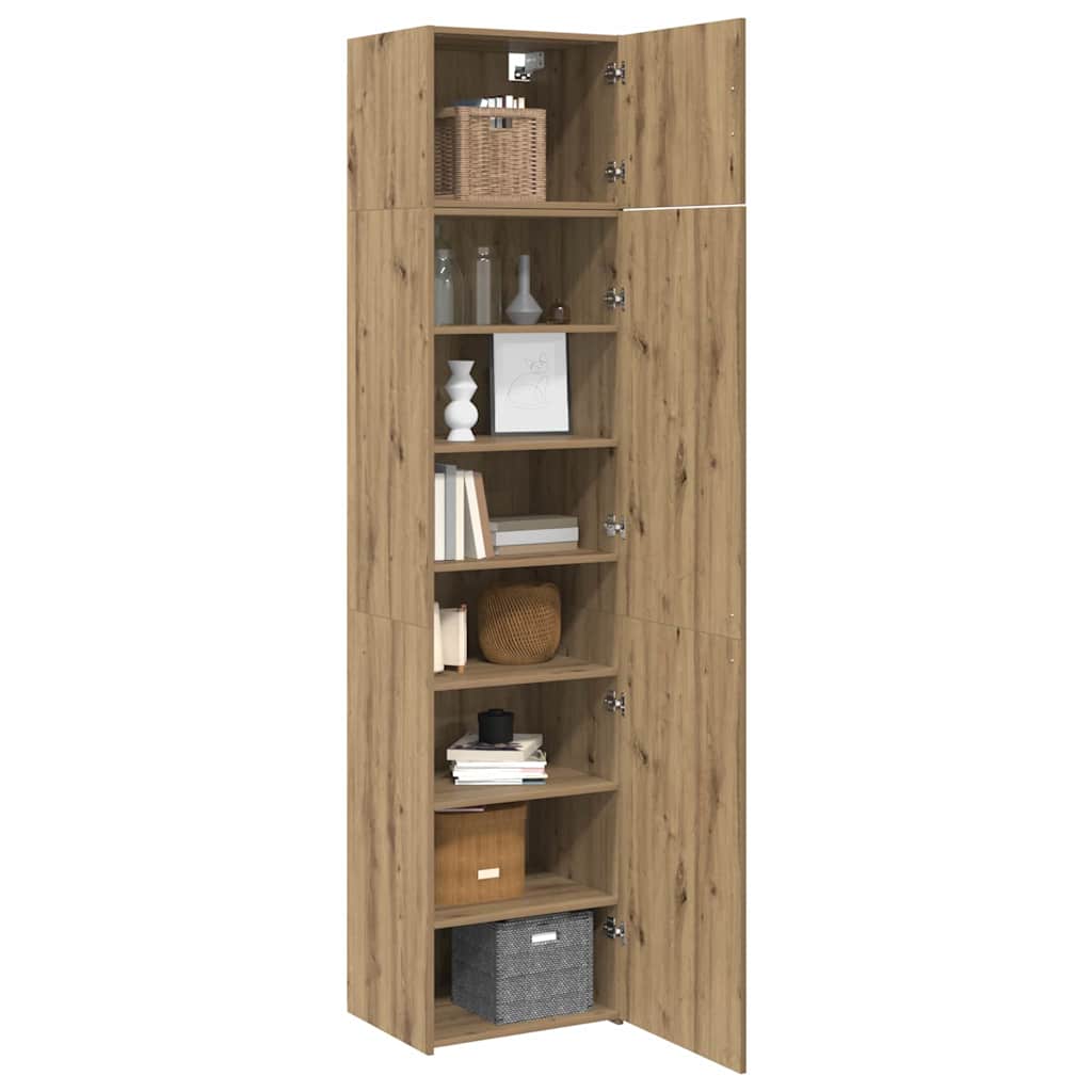 Badschrank Eiche handwerklich 50 x 41 x 225 cm Holzwerkstoff