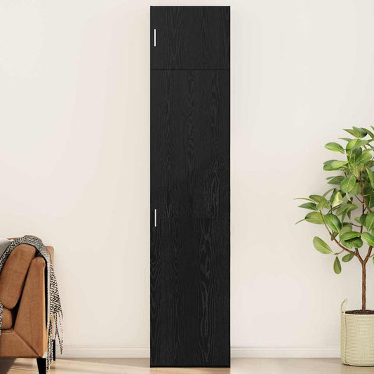 Badschrank Schwarze Eiche 50 x 41 x 225 cm Holzwerkstoff