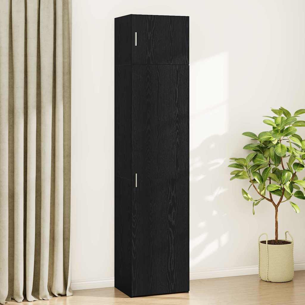 Badschrank Schwarze Eiche 50 x 41 x 225 cm Holzwerkstoff