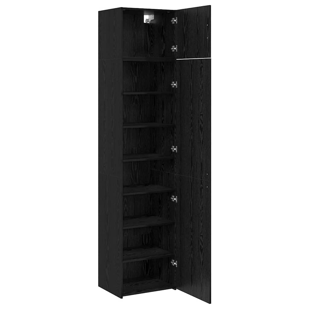 Badschrank Schwarze Eiche 50 x 41 x 225 cm Holzwerkstoff