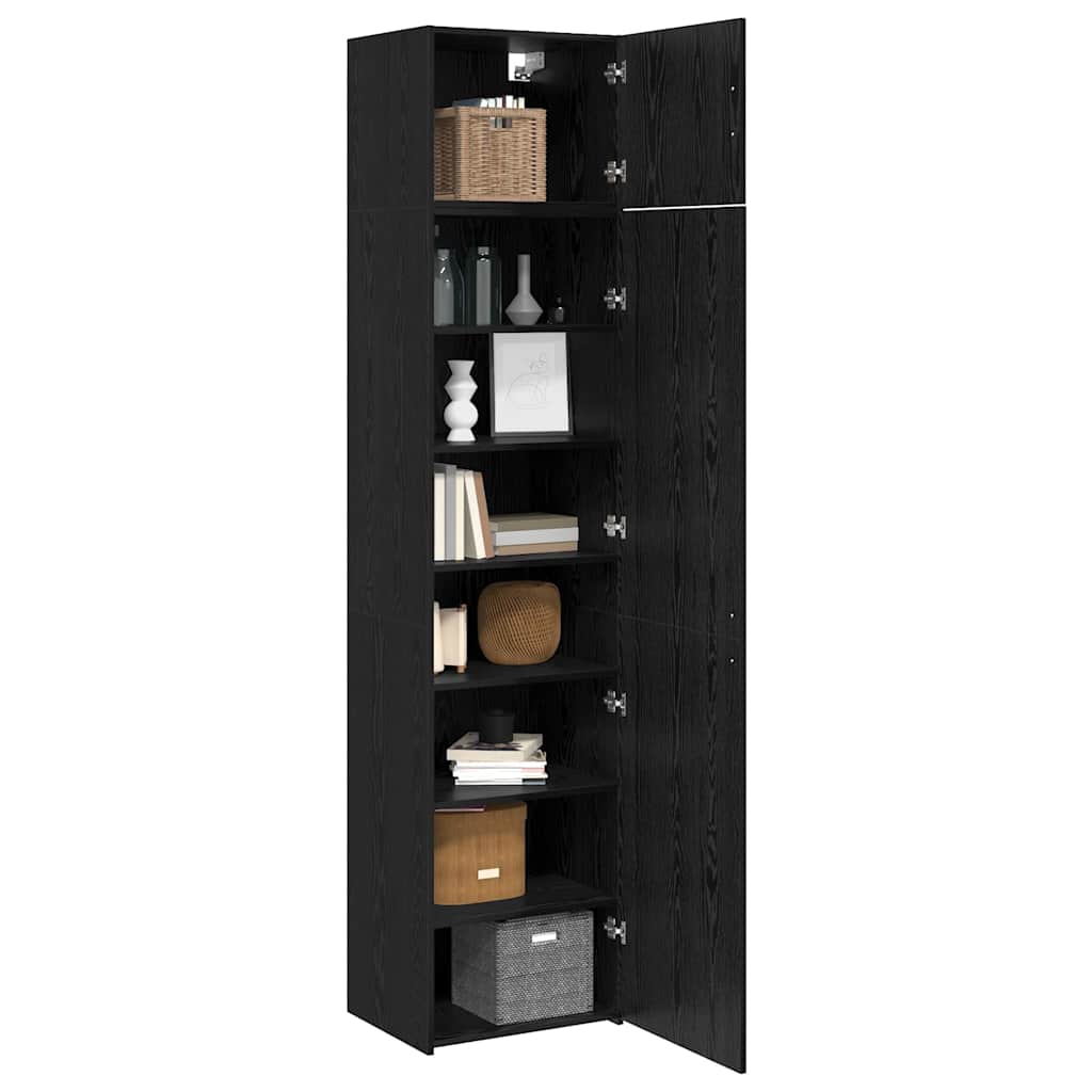 Badschrank Schwarze Eiche 50 x 41 x 225 cm Holzwerkstoff