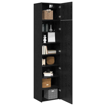 Badschrank Schwarze Eiche 50 x 41 x 225 cm Holzwerkstoff