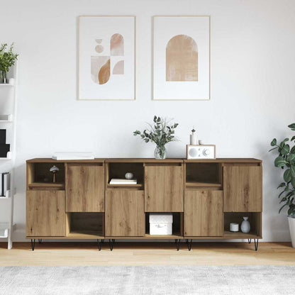 Sideboards 3 pcs Eiche handwerklich 180 x 35 x 70 cm