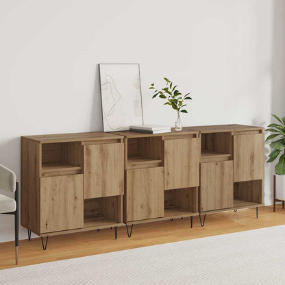 Sideboards 3 pcs Eiche handwerklich 180 x 35 x 70 cm