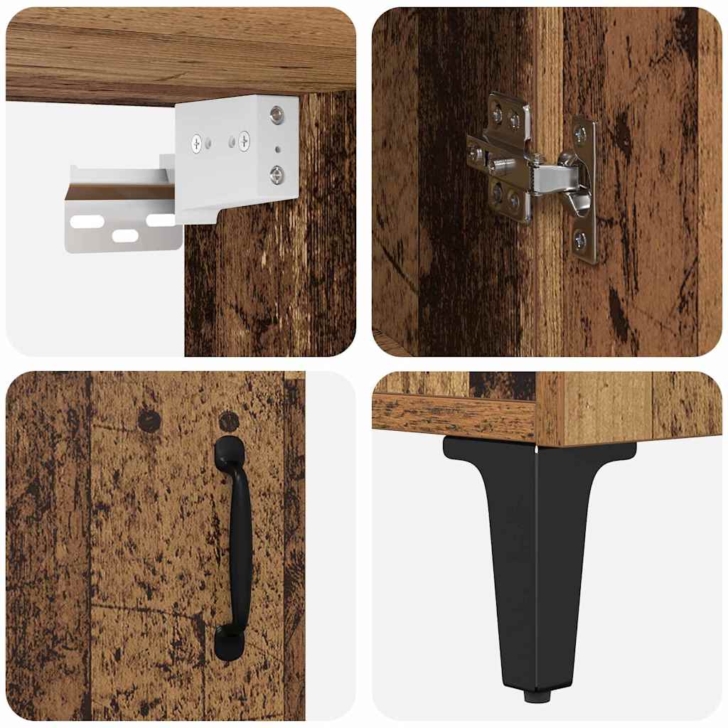 Hochboard 2 pcs Altholz 69,5 x 34 x 180 cm Holzwerkstoff