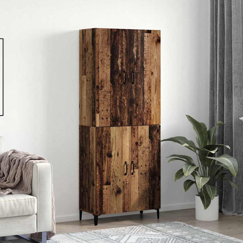 Hochboard Altholz 69,5 x 34 x 180 cm Holzwerkstoff
