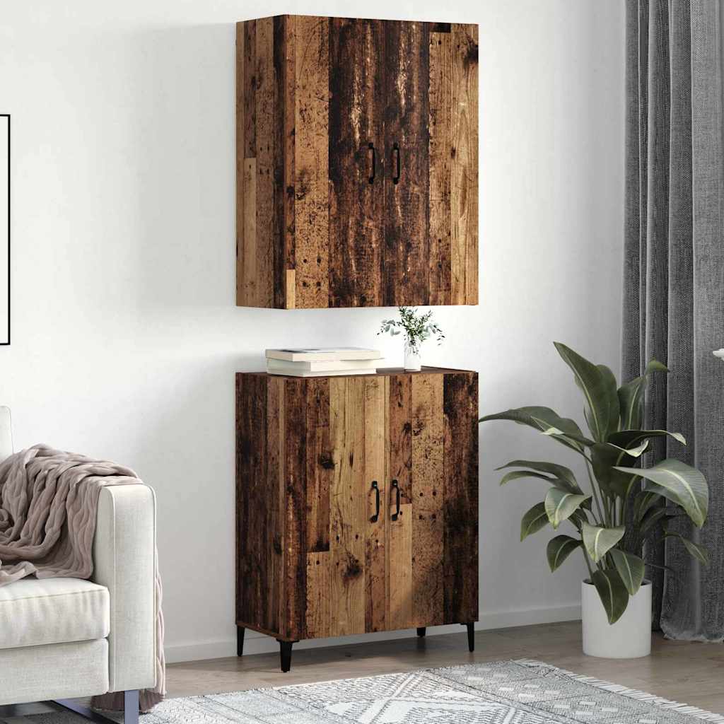 Hochboard Altholz 69,5 x 34 x 180 cm Holzwerkstoff