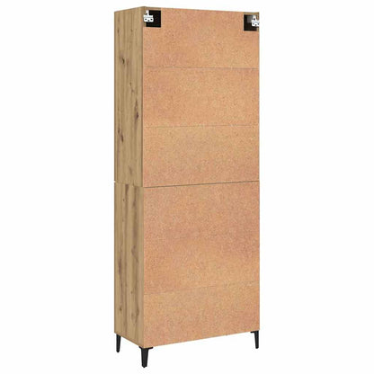 Hochboard 2 pcs Eiche handwerklich 69,5 x 34 x 180 cm