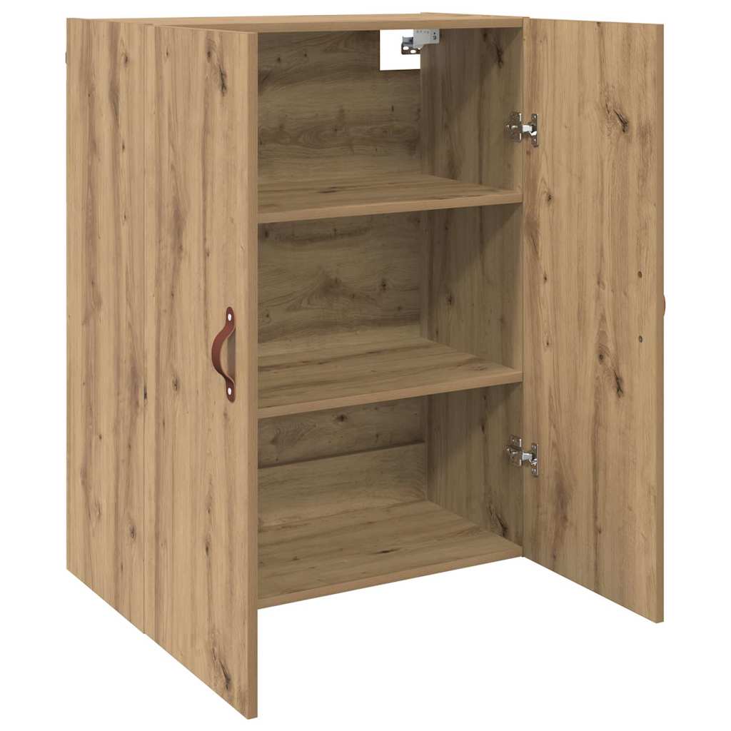 Wandmontierte Schränke 2 pcs Eiche handwerklich